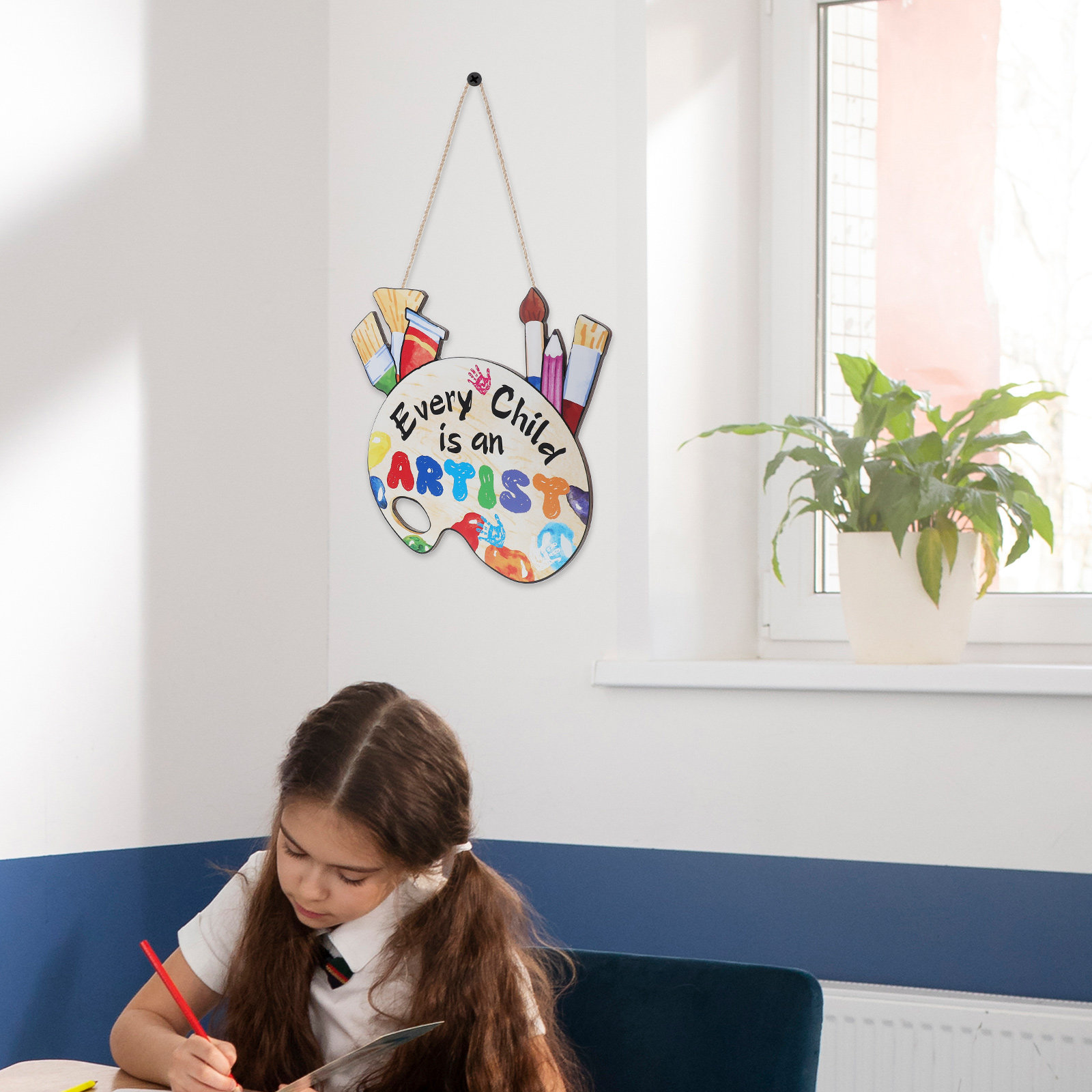 Wooden Classroom Wall Sign – C - Home Office Or recension och pris