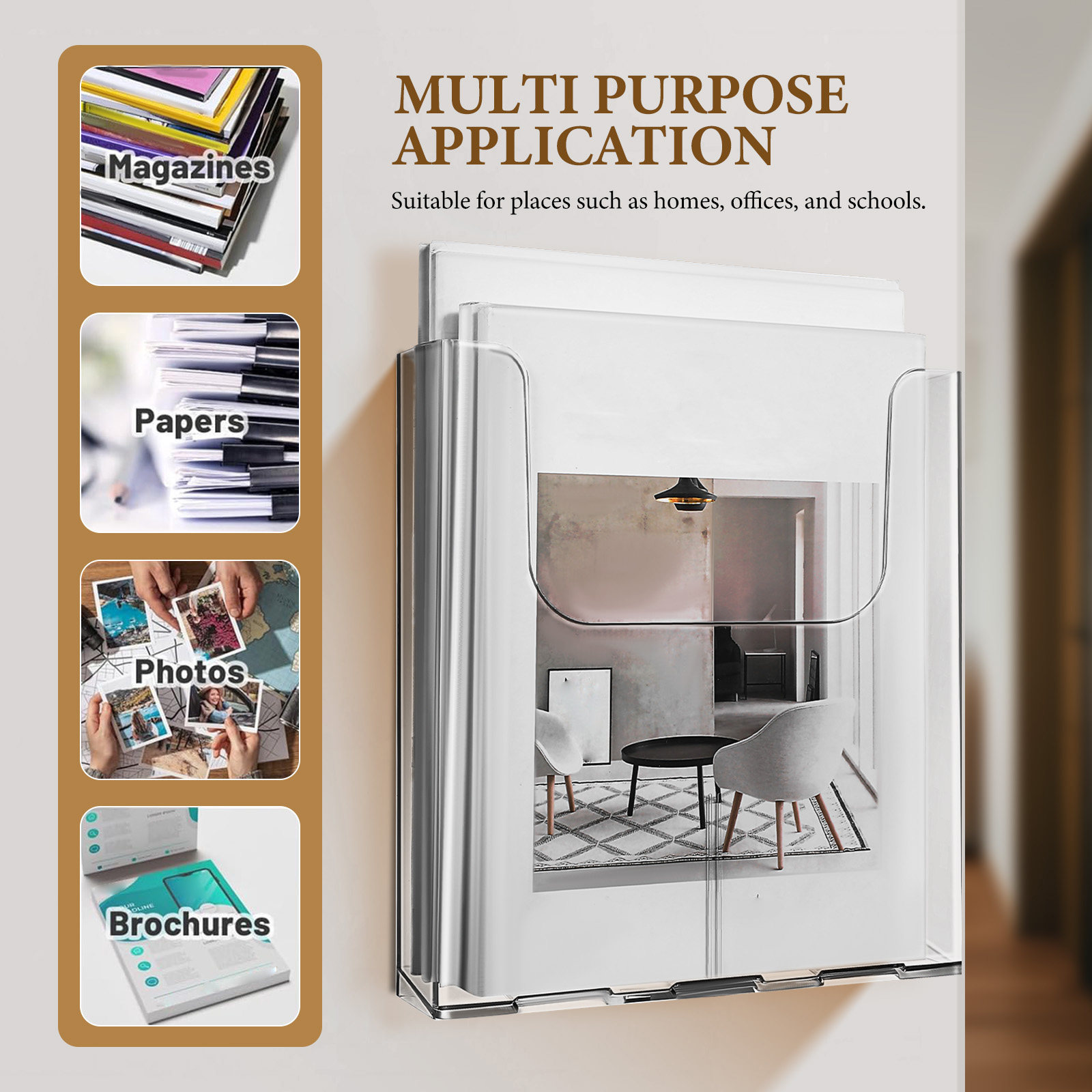 4Pcs Acrylic Magazine Holder W - Document Holder Stand recension och pris