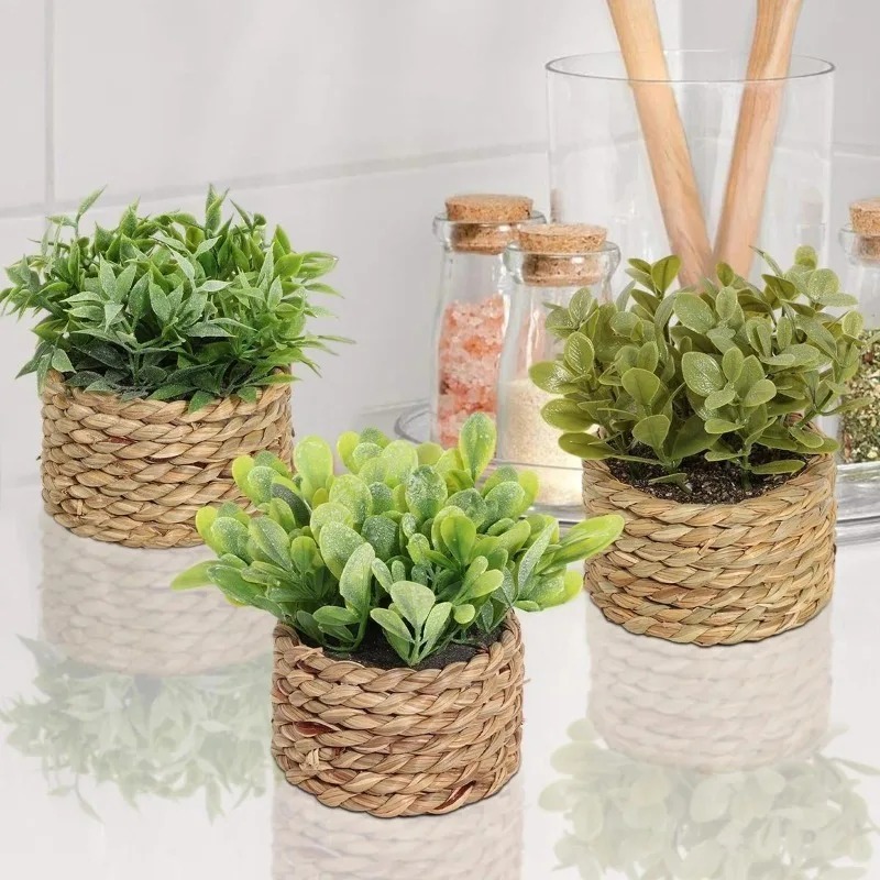 1pcs Woven Small Artificial Gr - Home Office Layout recension och pris