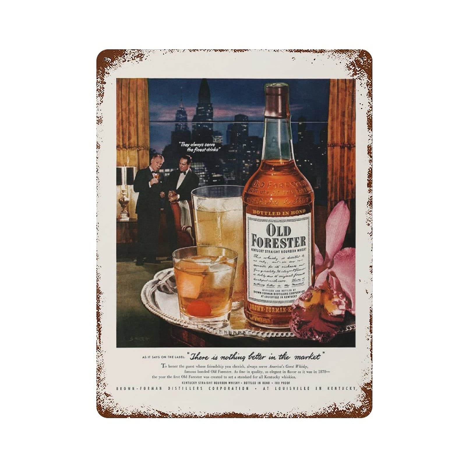 Metal Tin Sign, Vintage Bourbo - Home Office Or recension och pris