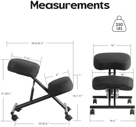 Kneeling Chair Linen Ergonomic - Ergonomic Office Chair recension och pris