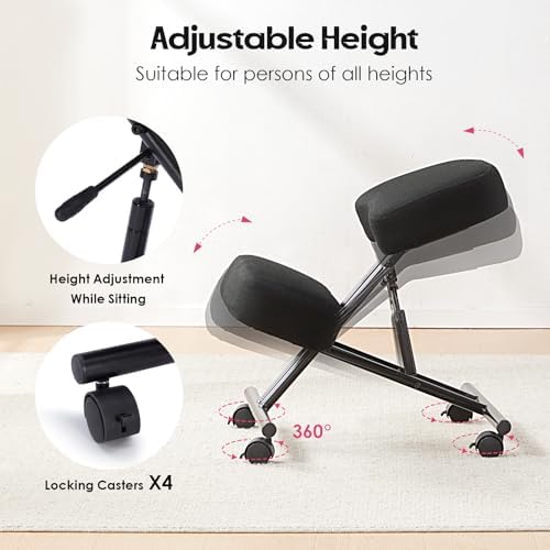 Kneeling Chair Linen Ergonomic - Ergonomic Office Chair recension och pris